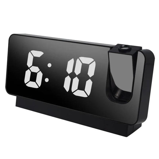 Celestial Display LED Projection Alarm Clock with USB Charging & Mirror Finish - THESHOP.IST