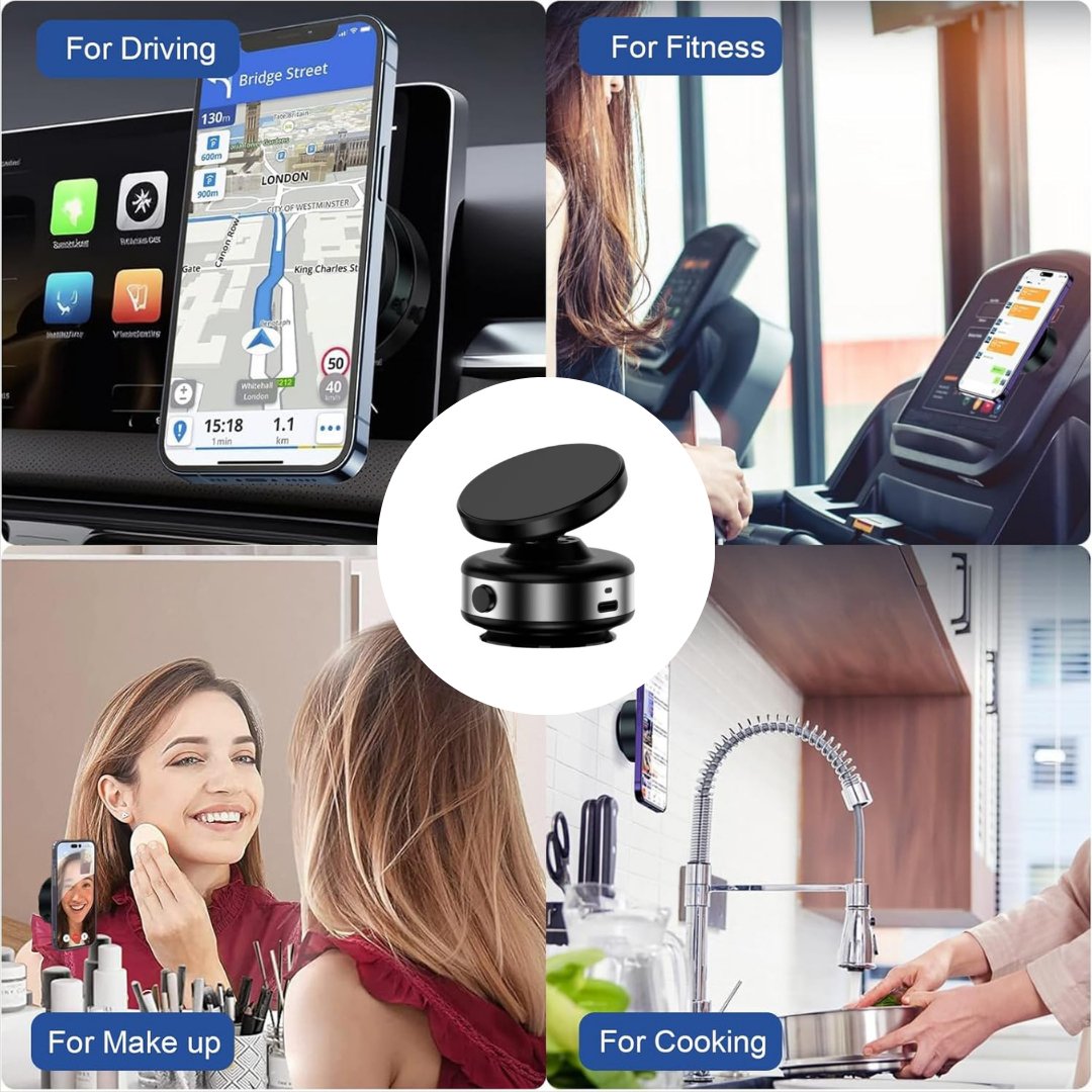 Intelligent Automatic Suction Mobile Phone Holder – NEW Adjustable View and Magnetic Stand - THESHOP.IST