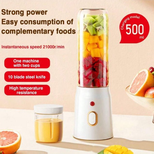 Portable Electric USB Juicer Blender 2024 - 10 - Blade Mini Blender Cup for Smoothies & Shakes - THESHOP.IST