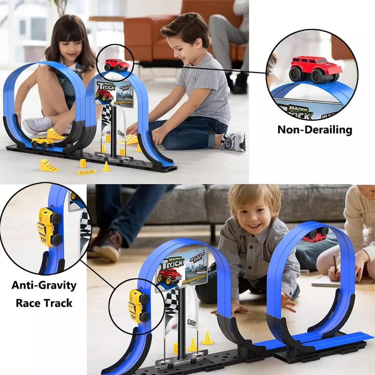 Ultimate Gravity - Defying Magnetic Rollercoaster Racing Track Set for Kids - Build, Race, and Conquer Obstacles with 14ft Long Track - THESHOP.IST