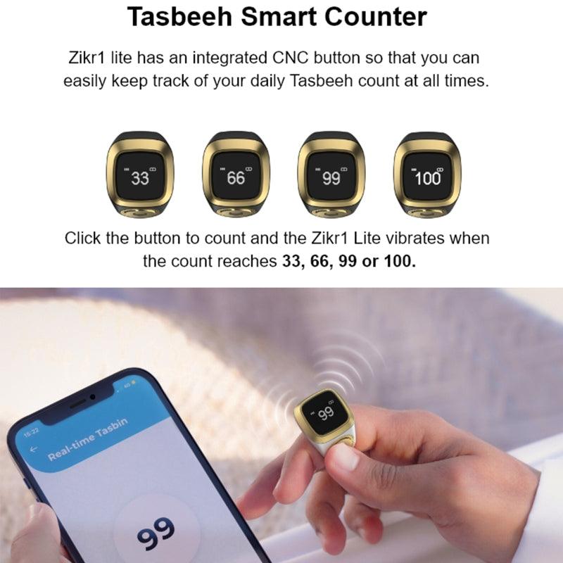 Zikr Ring - Smart Tasbih Prayer Reminder - Smart Wearable Technology Waterproof Black - THESHOP.IST